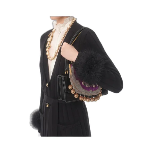 Cardigan With Feathers