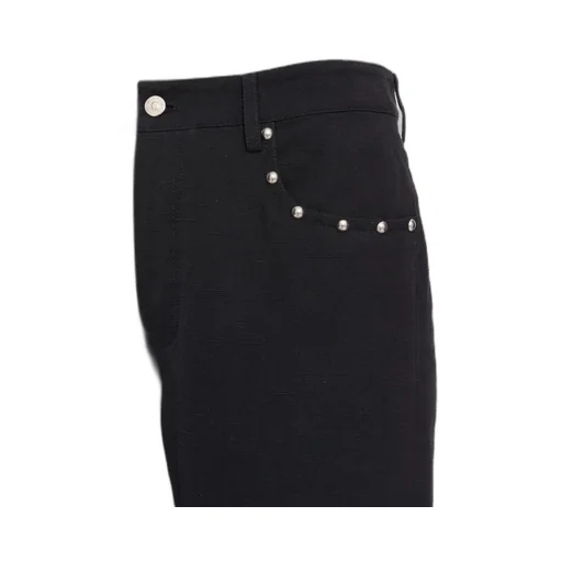 Eyelet Detailed Straight Leg Trousers