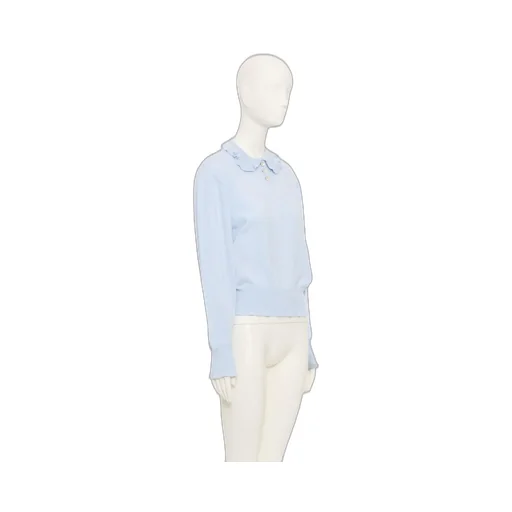 Long Sleeve Sweater With Ruffled Collar