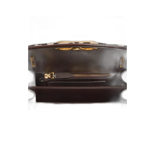 Vain Small Shoulder Bag In Pony Effect Calfskin With Animalier Print