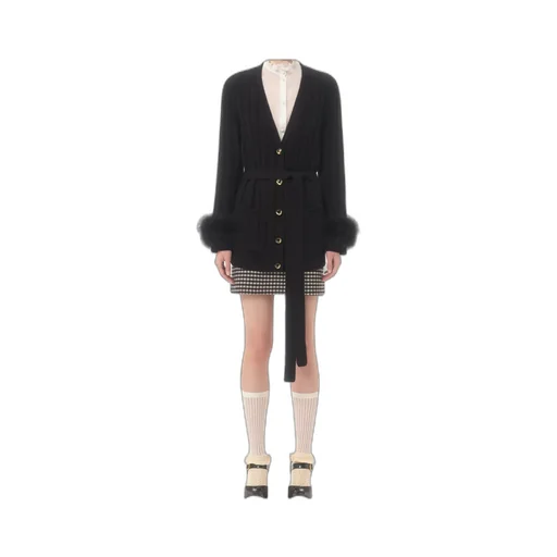 Cardigan With Feathers