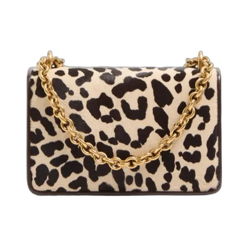 Vain Small Shoulder Bag In Pony Effect Calfskin With Animalier Print