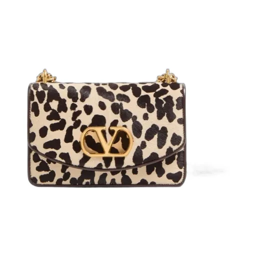 Vain Small Shoulder Bag In Pony Effect Calfskin With Animalier Print