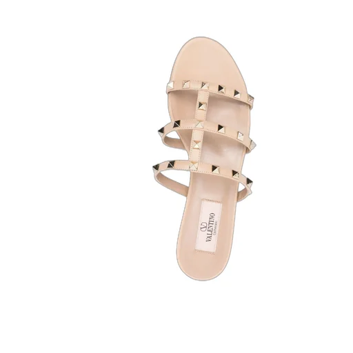 Rockstud-Embellished Flat Sandals