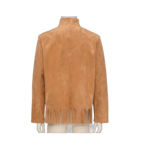 Leather Jacket With Tassel Details