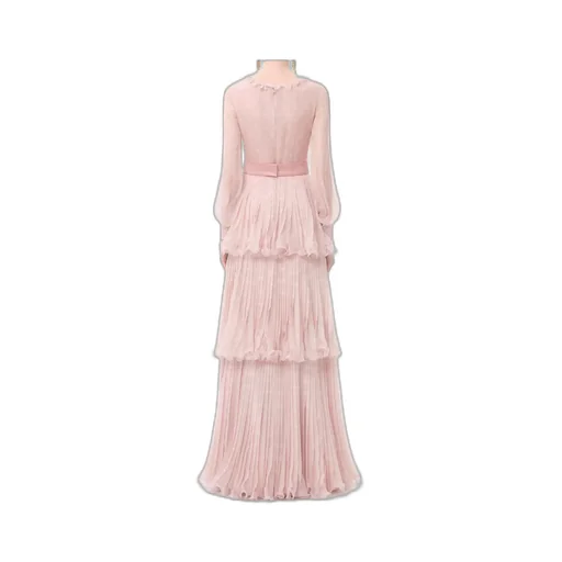 Plus De Pois Printed Crepe Chiffon Maxi Dress