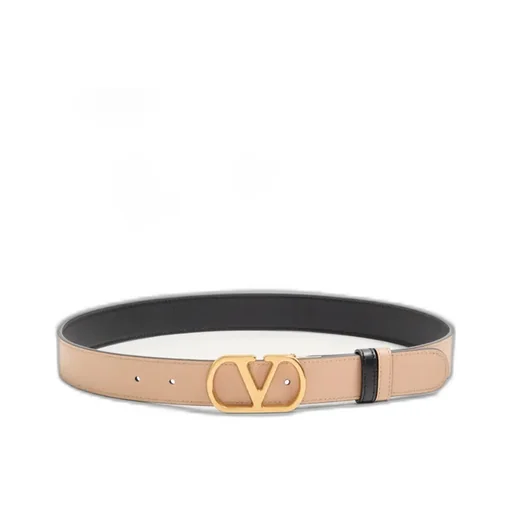 Vlogo Signature Reversible Shiny Calfskin Belt