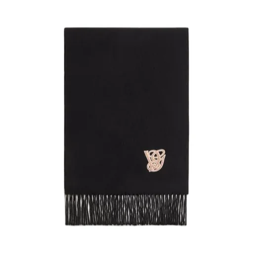Logo-Patch Fringed Scarf