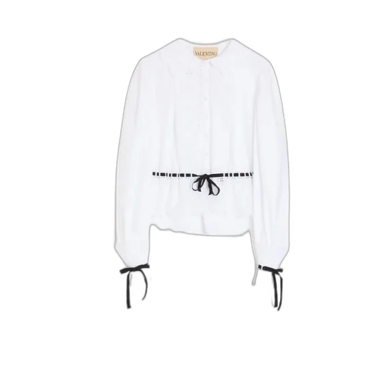 Embroidered Tie Detailed Long-Sleeve Shirt