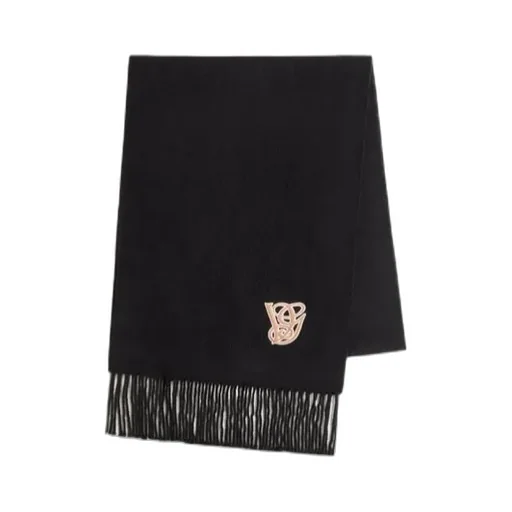 Logo-Patch Fringed Scarf