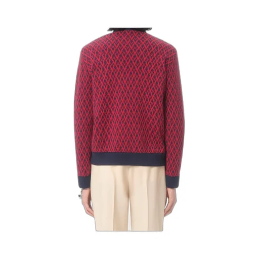 Wool Jumper With Toute La V Jacquard Pattern