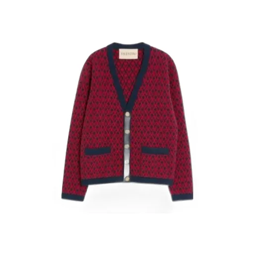 Wool Cardigan With Toute La V Pattern