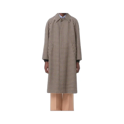 Garavani Checked Single Breasted Coat