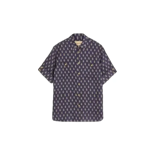 Lightweight Linen Shirt With Voyage Imaginaire Print
