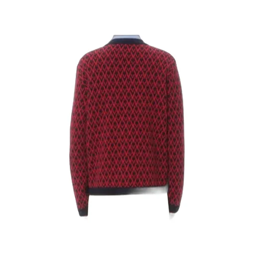 Wool Cardigan With Toute La V Pattern