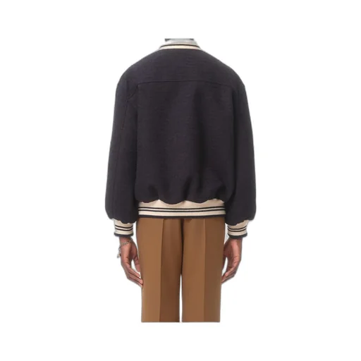 Cotton Tweed Bomber Jacket