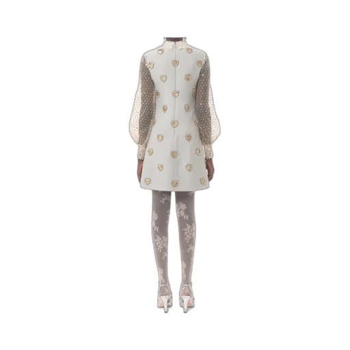 Embroidered Crepe Dress