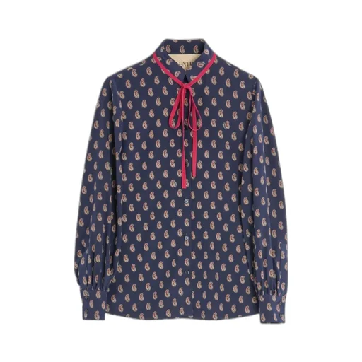 Voyage Imaginaire Printed Bow Detailed Shirt