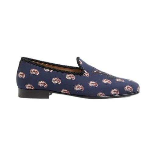 All-Over Patterned Slip-On Loafers