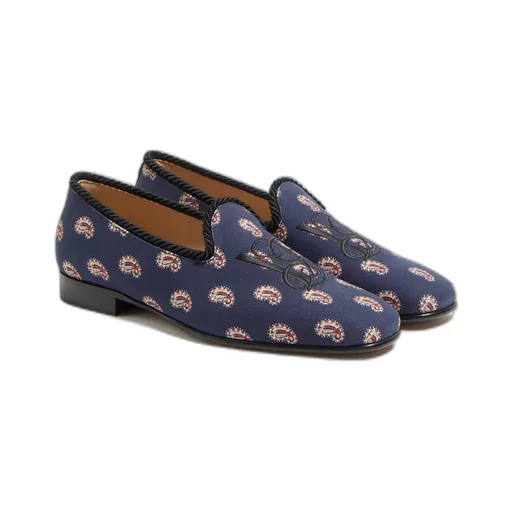 All-Over Patterned Slip-On Loafers