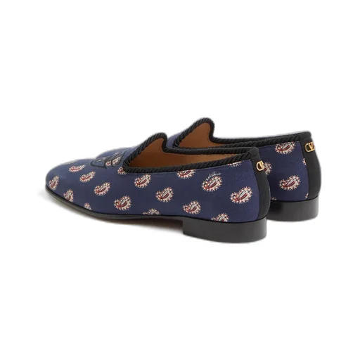 All-Over Patterned Slip-On Loafers