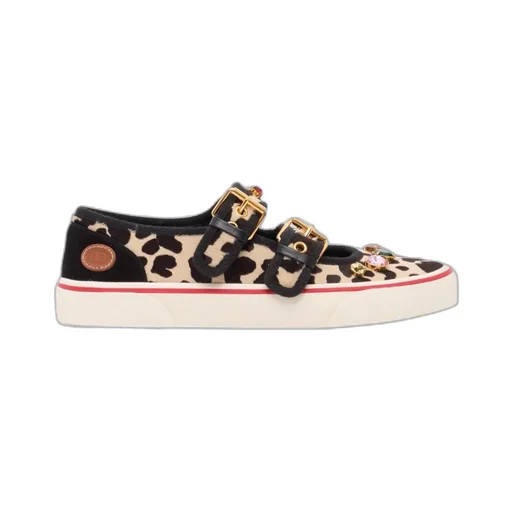 Embellished Leopard Printed Sneakers