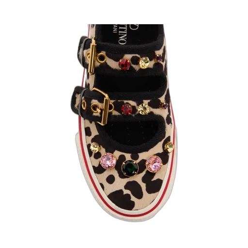 Embellished Leopard Printed Sneakers