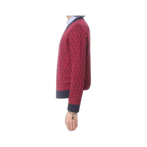 Wool Jumper With Toute La V Jacquard Pattern
