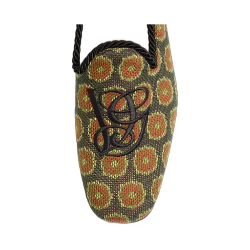 Logo Embroidered Floral Patterned Loafers