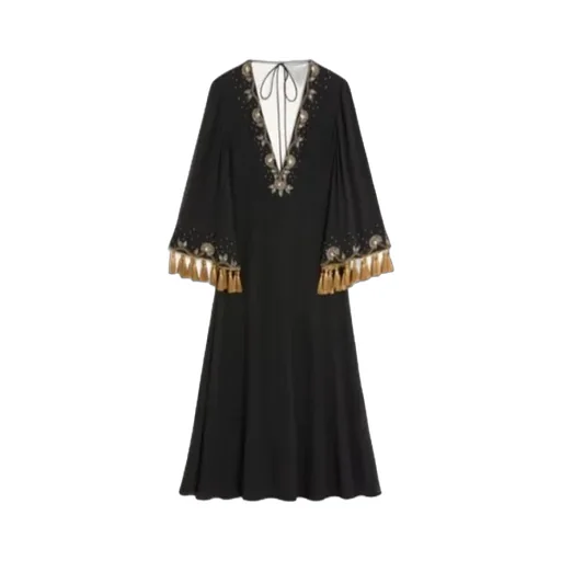 V-Neck Long Sleeve Dress