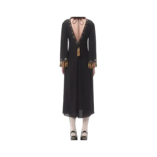 V-Neck Long Sleeve Dress