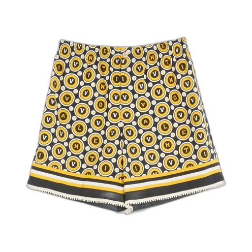 Cotton Poplin Bermuda Shorts With Bulles Royales Print