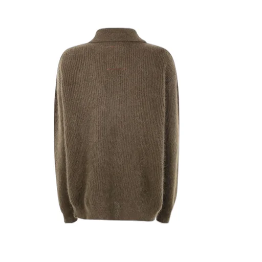 Long-Sleeved Lapel Sweater