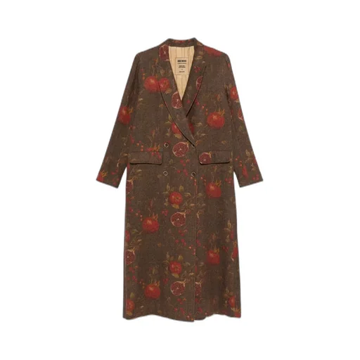 Floral Printed Double-Breasted Coat
