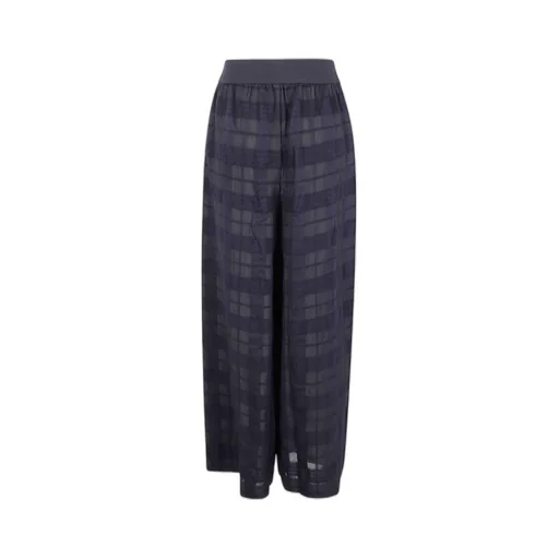 Plaid Wide-Leg Pants