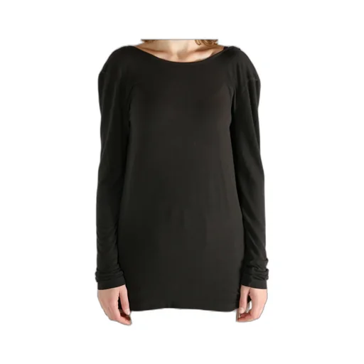 Cowl-Back Long-Sleeve Top