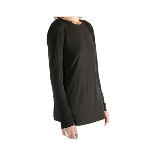 Cowl-Back Long-Sleeve Top