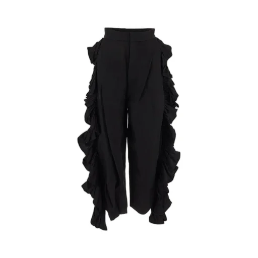 Ruffled Trim Trousers