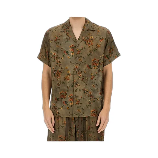 Motif Printed Short-Sleeved Shirt
