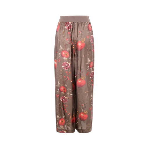 Graphic Printed Straight-Leg Trousers