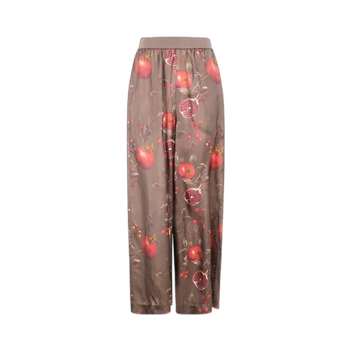 Graphic Printed Straight-Leg Trousers
