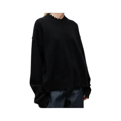 Raw-Edge Cashmere Top