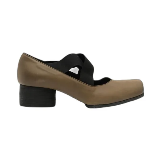 Square Head Cross-Strap High Heels