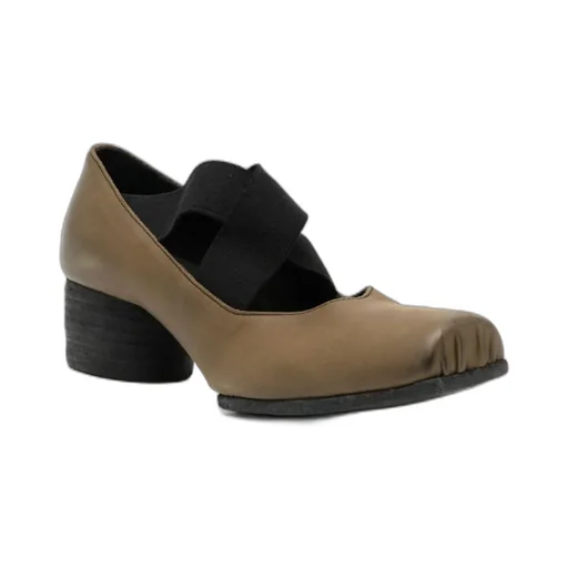 Square Head Cross-Strap High Heels