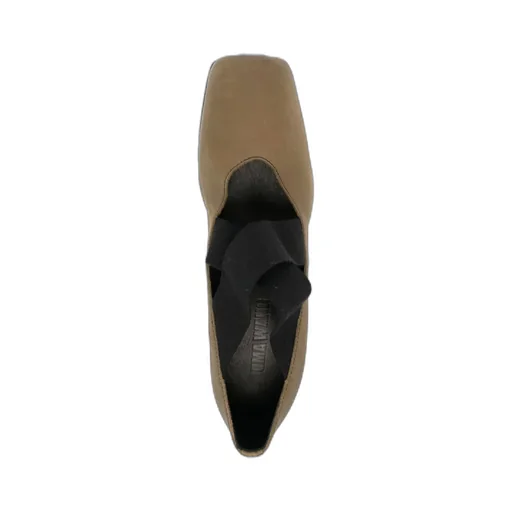 Square Head Cross-Strap High Heels