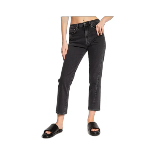 Belt-Looped Straight-Leg Jeans