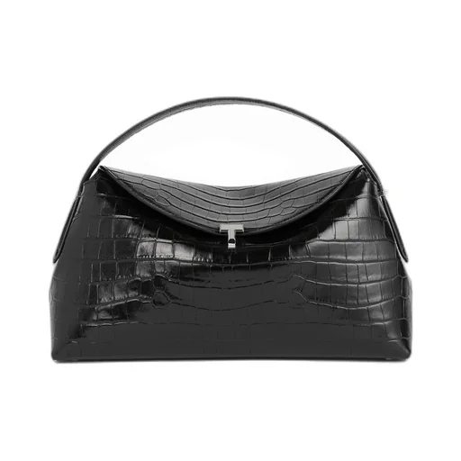 T-Lock Leather Tote Bag