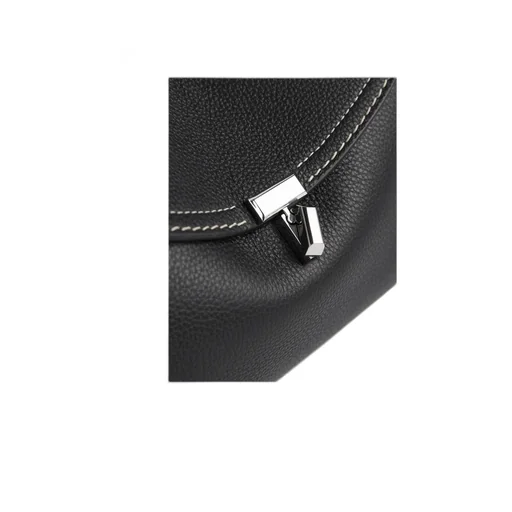 Logo Plaque Foldover Top Handle Bag