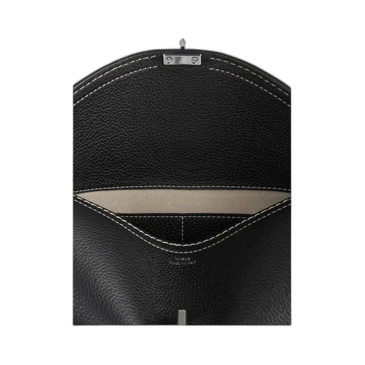 Logo Plaque Foldover Top Handle Bag