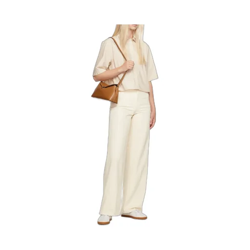 Logo Plaque Foldover Top Crossbody Bag